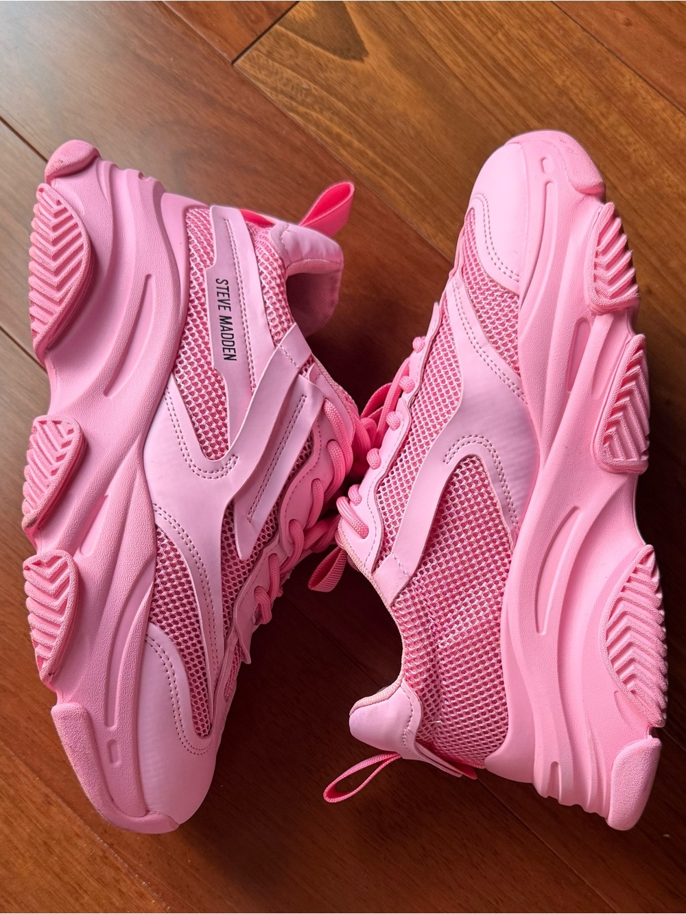Steve Madden Possessions Chunky Sneakers - Bubblegum Pink - Picture 3 of 9